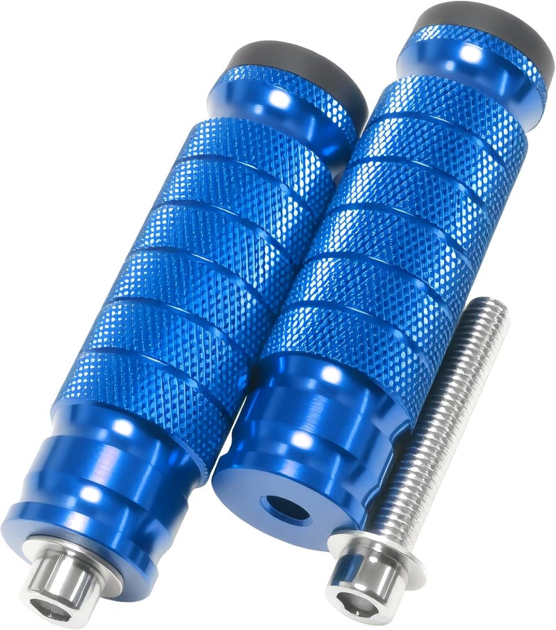 JXPANG Universal 8mm Foot Pegs CNC Aluminum Install Bolts Motorcycle Rearsets Footrest Footpegs Compatible With YAMAHA Honda Suzuki Kawasaki Ducati Aprilia (Blue) - Image 5